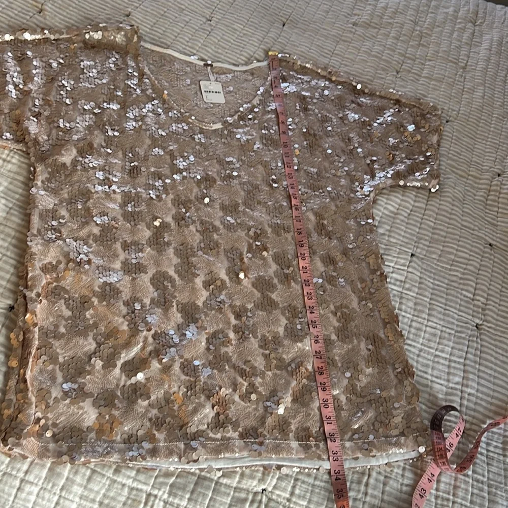 Free People Sequin Mini Dress in Rose Gold - Picture 7 of 10